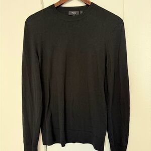 Theory Men's Classic Black Crewneck Sweater